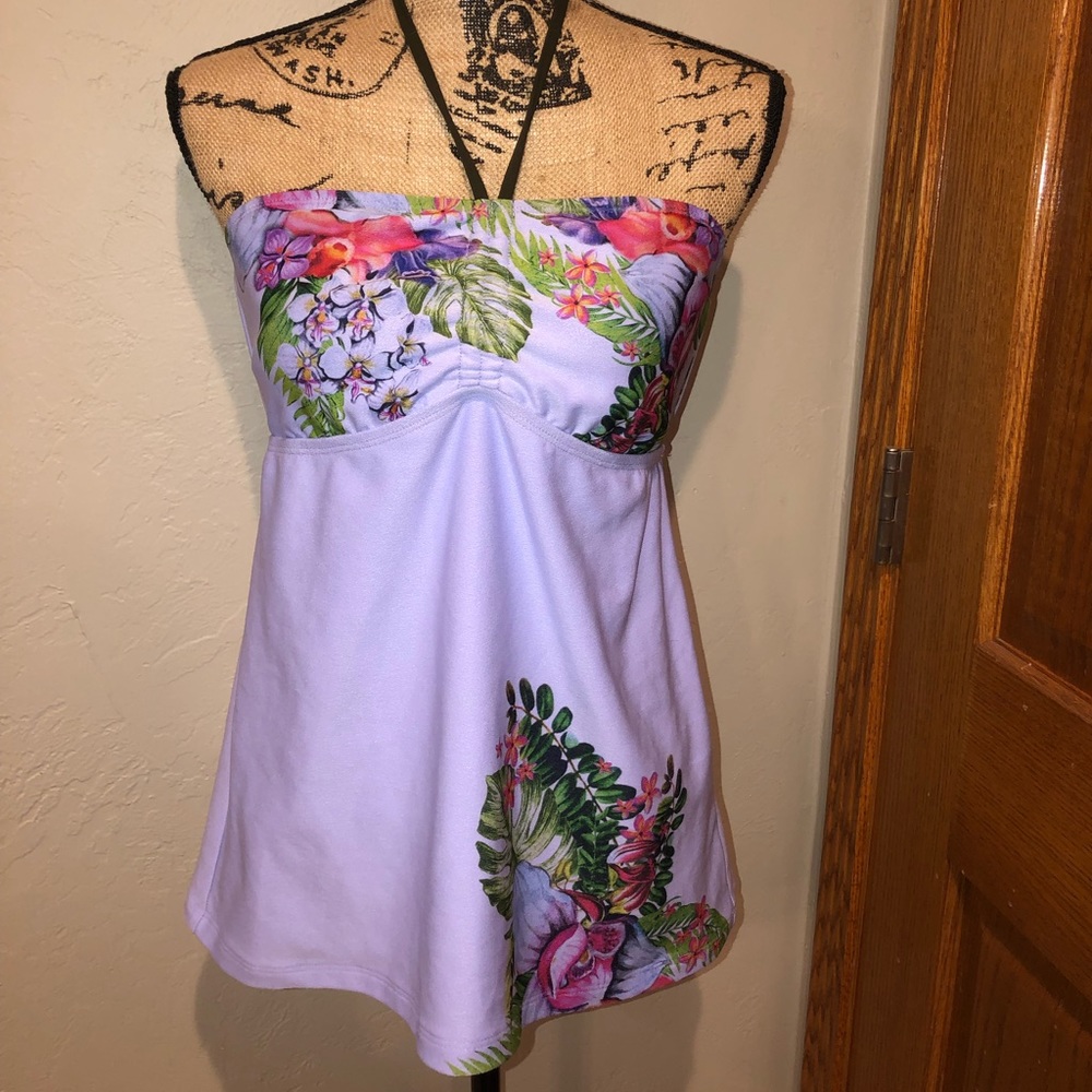 Lucky Brand Tropical Swim Top-Only Worn Once